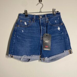 Levi’s 501 Women’s Short’s Size 26 Distressed Button Fly